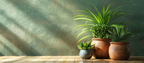 Poster - Stunning potted air purifying plants with copy space image for stylish home decor