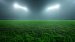 © janya - Empty Football Stadium at Night with Floodlights