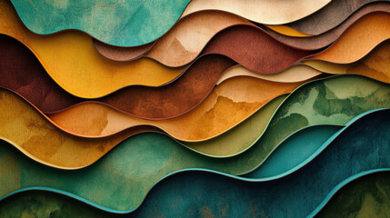 Canvas Print - Abstract Wavy Pattern.