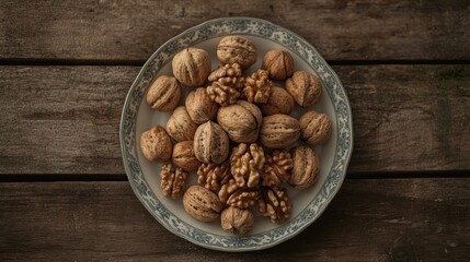 Wall Mural - Walnuts in a Bowl