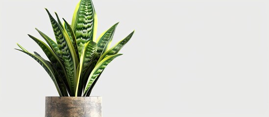 Aufkleber - Indoor plant displayed on a blank white backdrop with copy space image