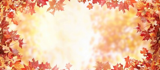 Leinwandbilder - Frame filled with autumn leaves providing copy space image