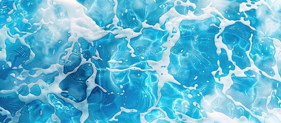 Wall Mural - Blue and white pool water creating a soothing backdrop with copy space image