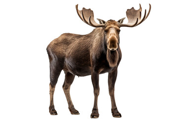 Wall Mural - majestic alaska moose isolated on transparent background, perfect for wildlife and nature designs