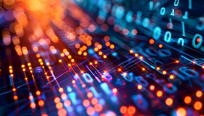 Optical fiber strands, binary code and circuit board, multiple exposure