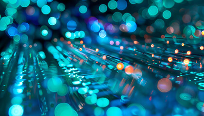 Optical fiber strands, binary code and circuit board, multiple exposure