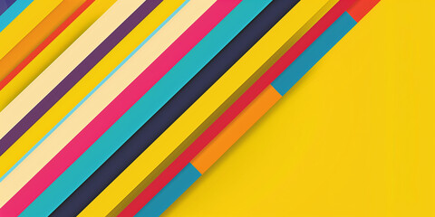 Wall Mural - Vector banner with a yellow background and color