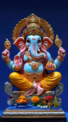 Sticker - colourful lord Ganesha statue