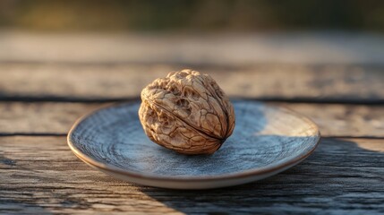 Wall Mural - Walnut on a Plate