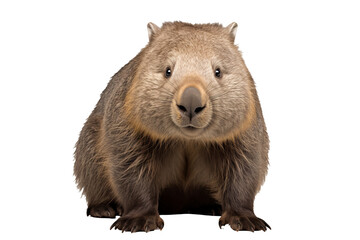 Wall Mural - high-resolution common wombat isolated on transparent background for wildlife conservation projects,