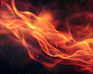 Canvas Print - blurred fire flames background