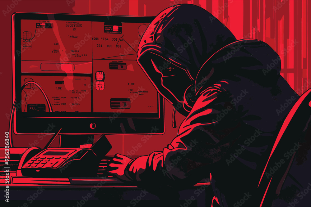 Fraudulent Online Payment Scam: Hacker Stealing Credit Card Data and ...