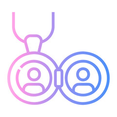 Sticker - necklace Line Gradient Icon