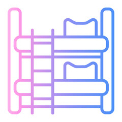 Sticker - bunk Line Gradient Icon