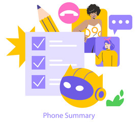 Wall Mural - mobile ai. flat vector illustration