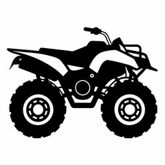 Canvas Print - Quad bike Black silhouette