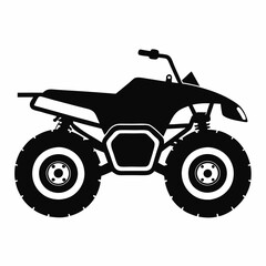 Poster - Quad bike Black silhouette