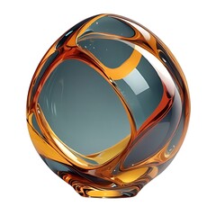 Sticker - Abstract glass shape, 3d render