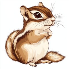 Wall Mural - vector graphic of a cute chipmunk