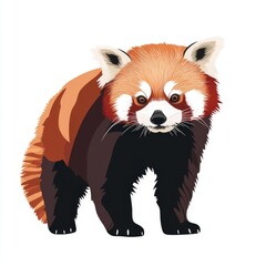 Wall Mural - vector graphic of a red panda
