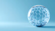 © xuan - Transparent sphere, honeycomb geometric structure
