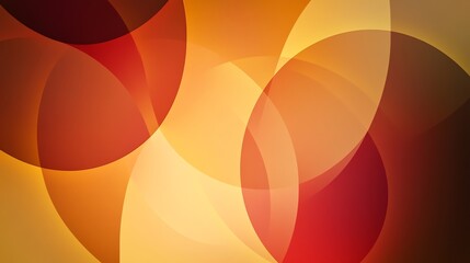 Wall Mural - abstract background with overlapping red and yellow circles.