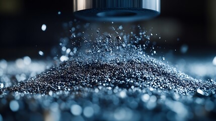 Leinwandbilder - additive manufacturing of metal powder and 3d printing : Generative AI