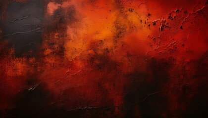 Wall Mural - Grunge red black orange texture