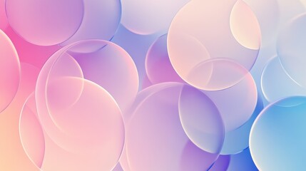 Fototapete - Gradient background with overlapping transparent circles, giving a sense of depth and space