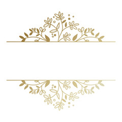 Poster - Aesthetic logo png badge clipart, floral gold design