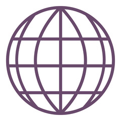 Poster - Png global network purple sticker, transparent background