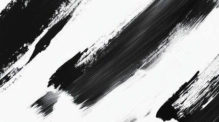 Poster - Minimalist abstract background with monochrome brush strokes, modern and clean design