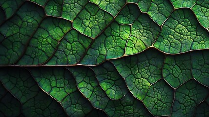 leaf texture pattern leaf background with veins and cells  macro photography : Generative AI