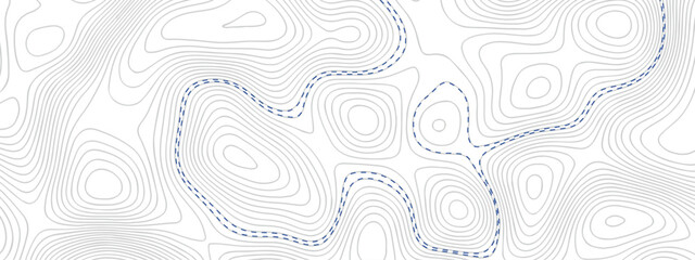 Wall Mural - Pattern with lines and dots The stylized height of the topographic map contour in lines and contours isolated on transparent. Black and white topography contour lines map isolated on white background.