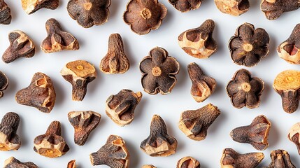 Sticker - Closeup of Cloves on a White Background