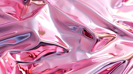 Poster - pink chrome metal background 