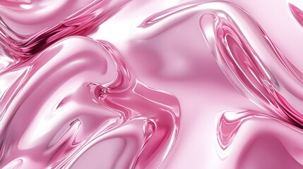 Wall Mural - pink chrome metal background 