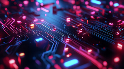 Using artificial intelligence in computer databases. Illustration of a modern CPU, brain connected to the motherboard, abstract future technology concept illustration