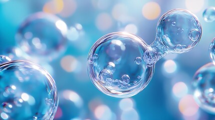 abstract cosmetic laboratory chemical laboratory research cosmetic essence molecule bubble : generat
