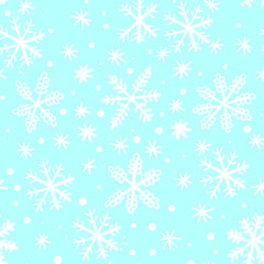 Wall Mural - seamless pattern with snowflakes