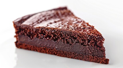 Poster - Close-up of a Delicious Slice of Chocolate Cake