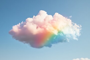 Canvas Print - heart shaped clouds