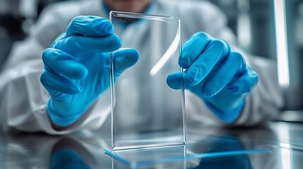Fototapete - automatic mobile screen protector film or glass cover in manufacture phone factory : Generative AI