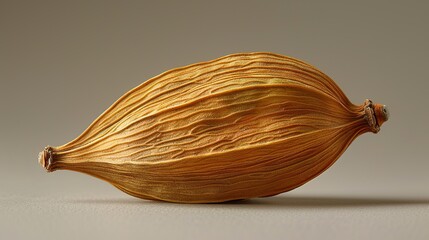 Sticker - Dried Seed Pod on a Beige Background