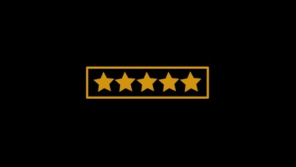Wall Mural - 5 Star rating ,yellow star illustration