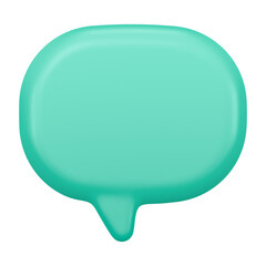 Poster - Green png speech bubble sticker, 3D shape, marketing graphic on transparent background