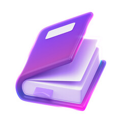 Canvas Print - Book, education png icon sticker, 3D rendering, transparent background