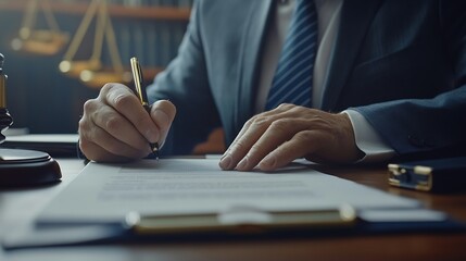 Aufkleber - Legal execution department makes an appointment with the customer to sign a mediation agreement to pay the debt Lawyer discuss the contract document Treaty of the law Sign a contract b : Generative AI