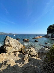 rocks and sea