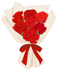 Poster - Rose rose bouquet png Valentine's sticker, transparent background